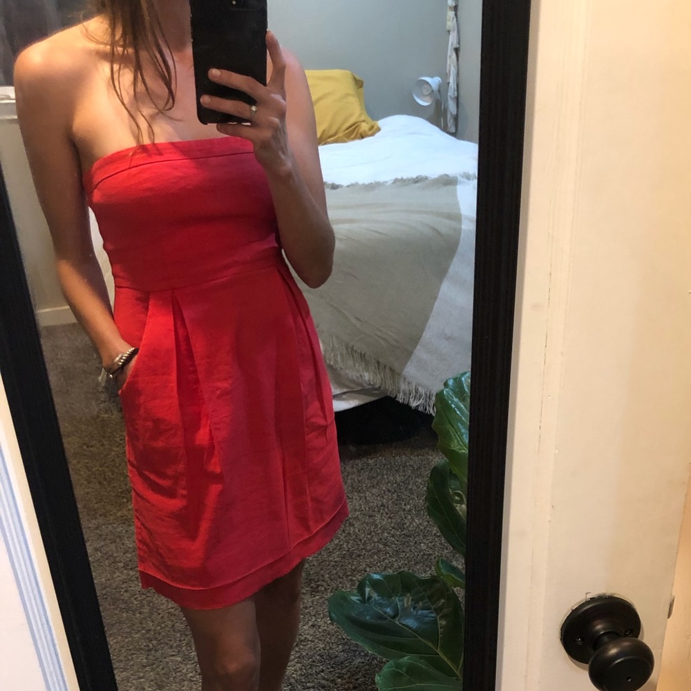 Coral Theory Strapless 100% linen Dress